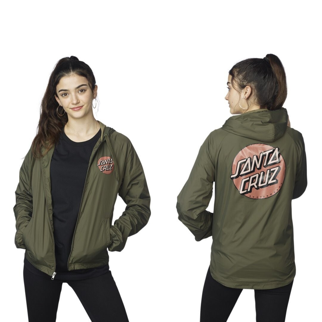 Santa Cruz Womens WindBreaker Other Dot Olivine