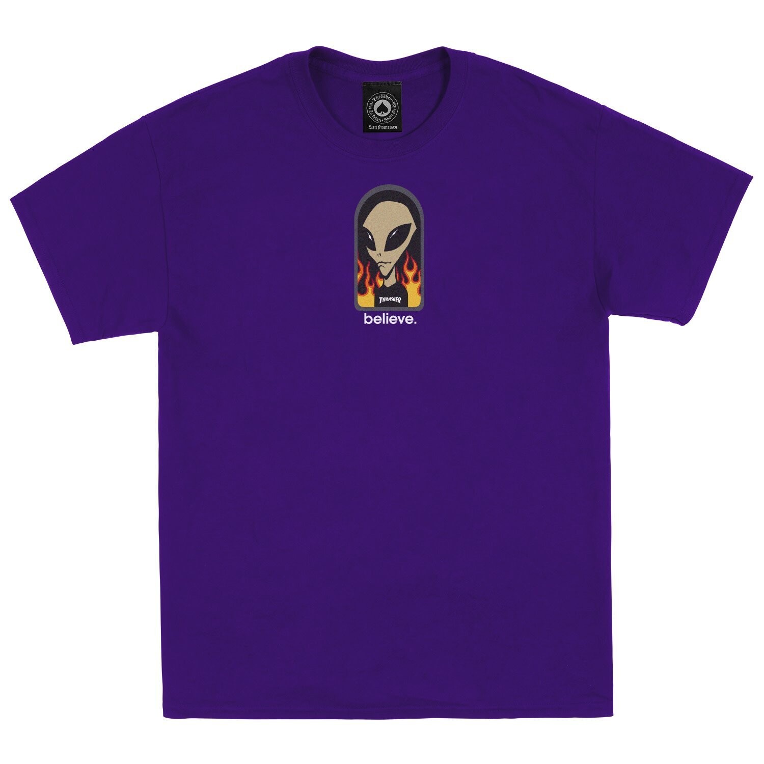 Thrasher X AWE Believe Tee Purple