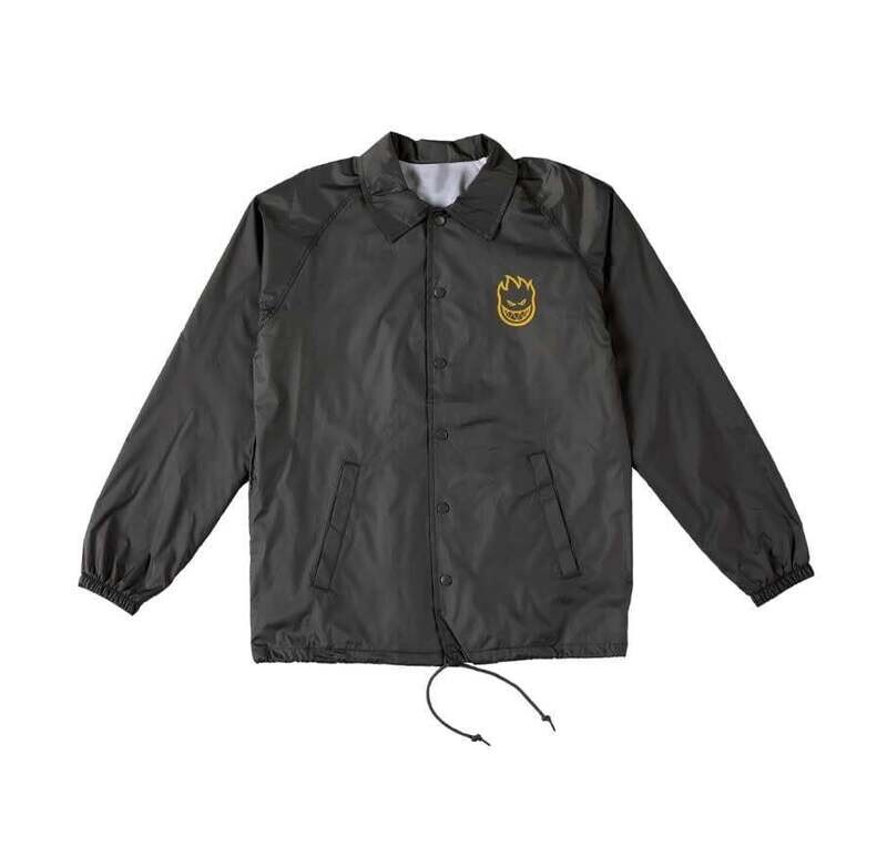 Spitfire Classic Vortex Windbreaker Coach Jacket Black Yellow