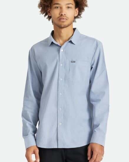 CHARTER OXFORD S/S WVN - LIGHT BLUE CHAMBRAY