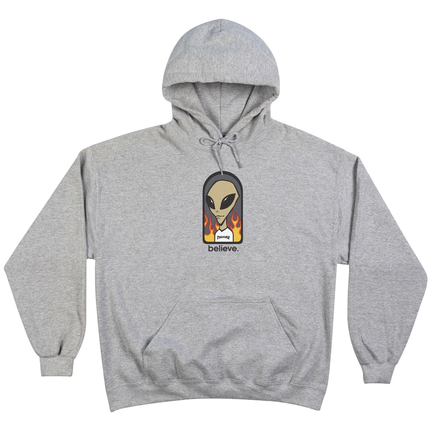 Thrasher X AWS Believe Hood Grey