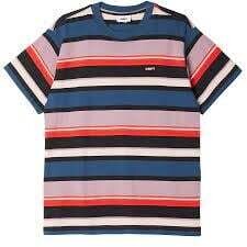 Obey Storming Stripe Tee SS Knit Dark Denim Multi