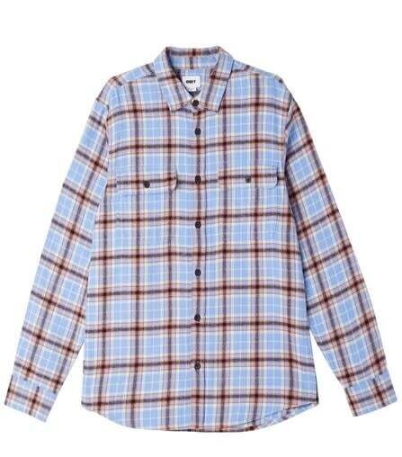 Obey Cole Woven LS Digital Violet
