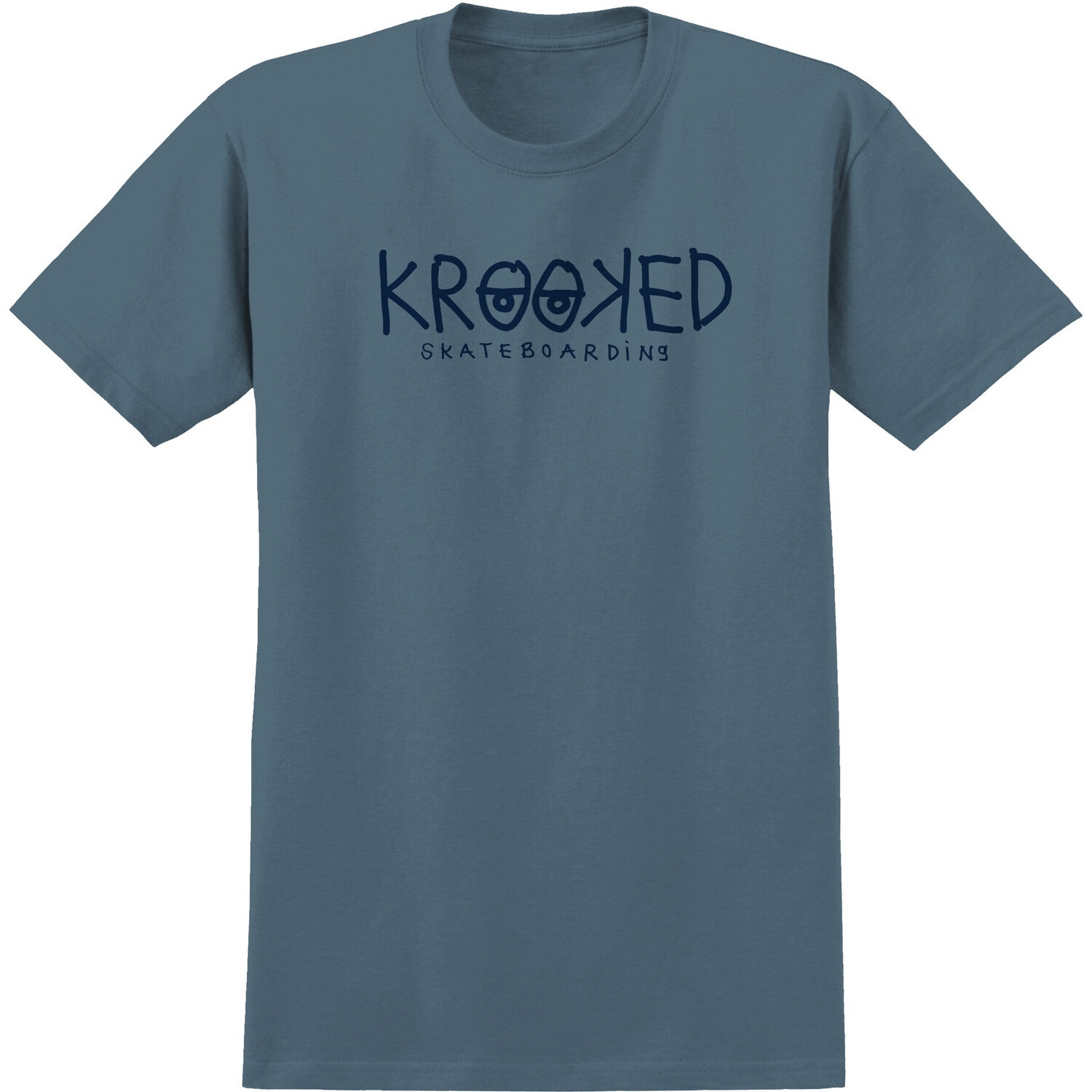 KROOKED EYES S/S T-SHIRT	INDIGO BLUE w/ NAVY Print
