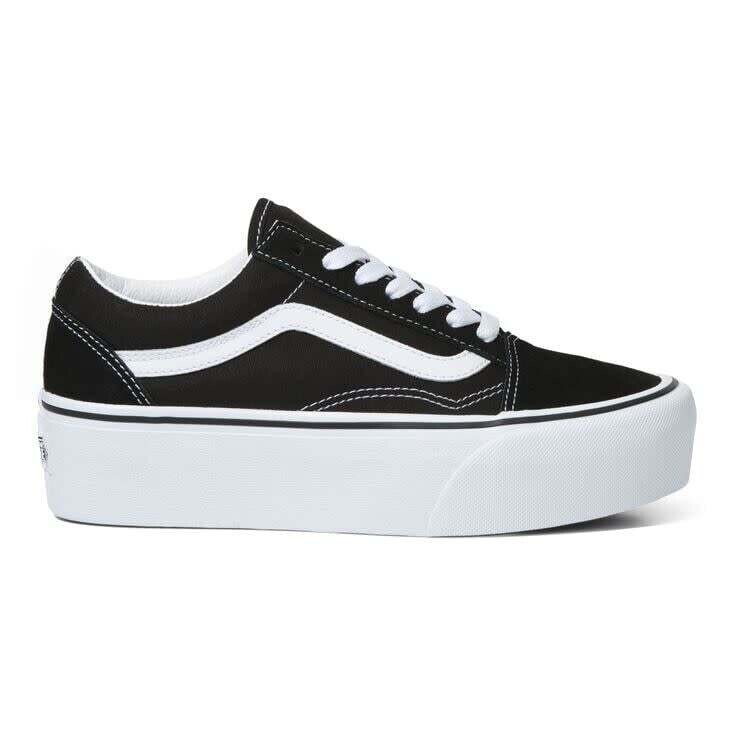 Old Skool Stackform Black White, Size: 4.5 Men = 6 Women