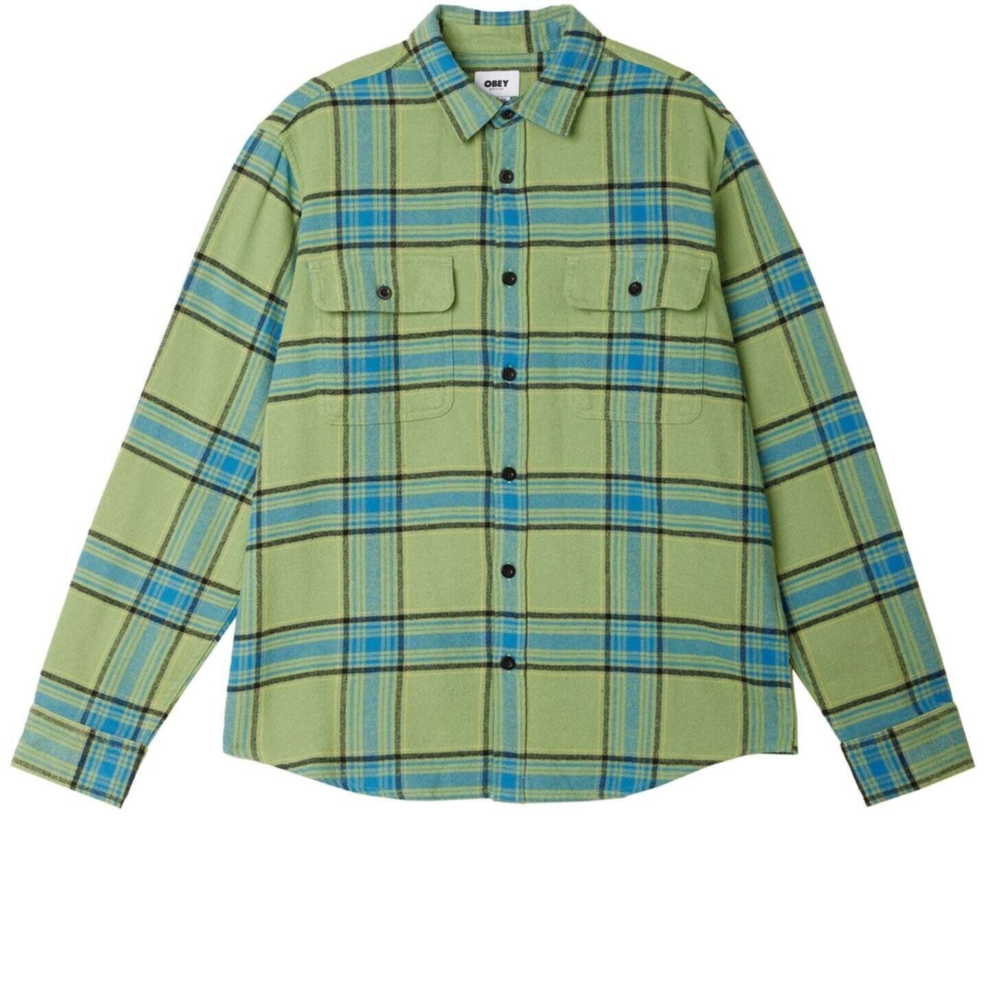 Obey Eugene Woven LS Jade Multi