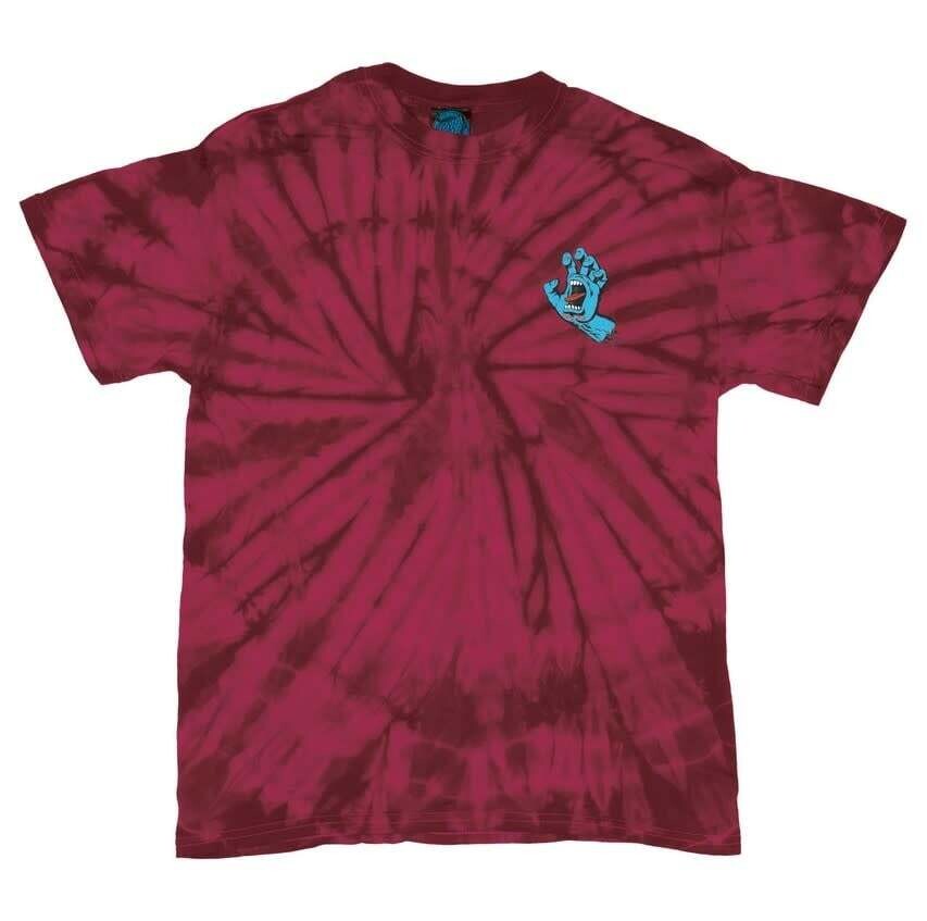 Santa Cruz Mini Screaming Hand Tee Spider Burdundy