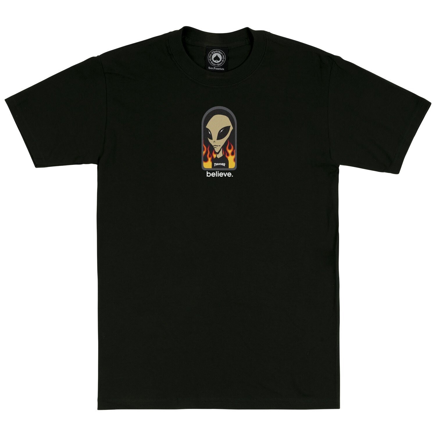 Thrasher X AWE Believe Tee Black