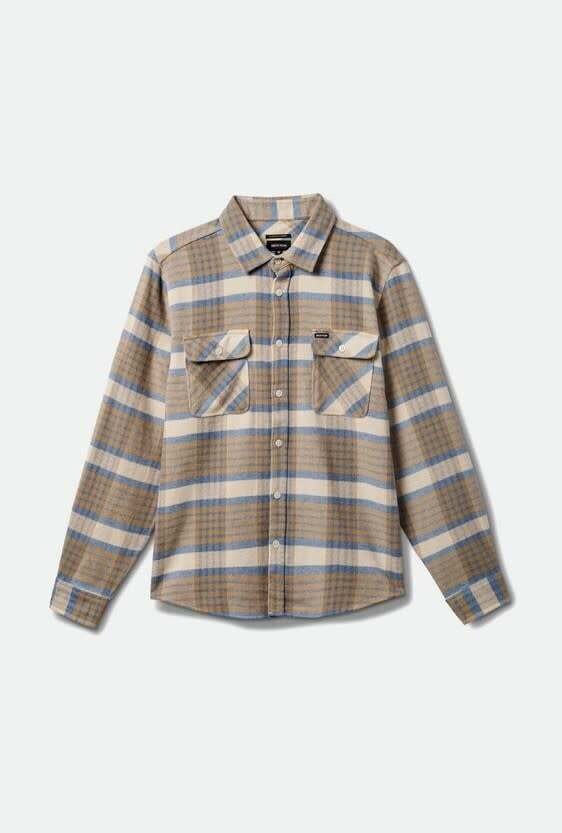 Brixton Bowery Flannel  Whitecap/Sand/Blue Heaven 