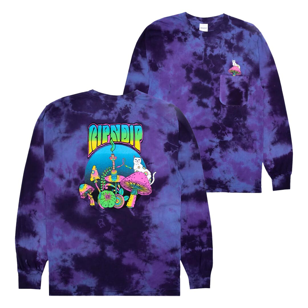 RipNDip L/S T-SHIRT PSYCHEDELIC BLU/PRPL LGHTNG