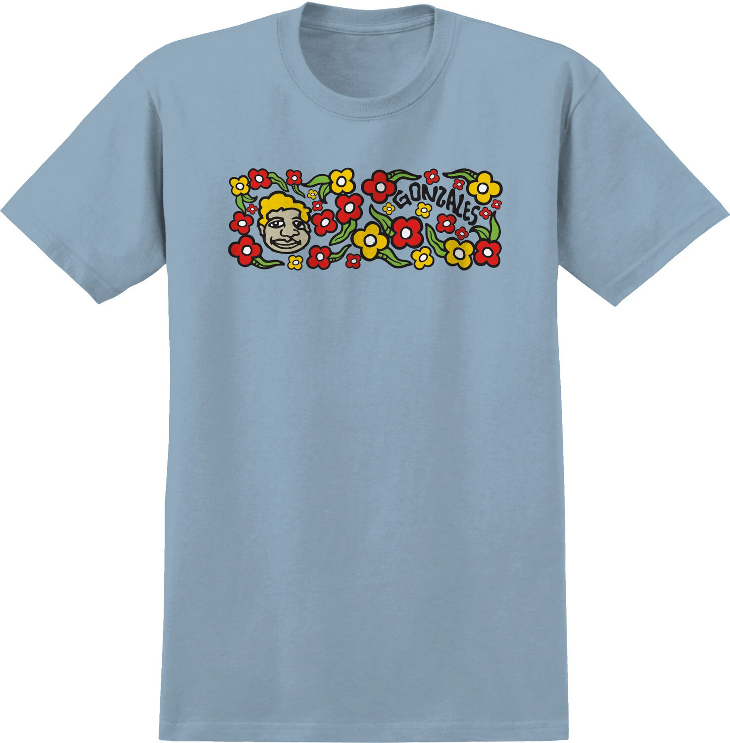 SWEATPANTS S/S T-SHIRT	LIGHT BLUE w/ MULTI COLOR Print