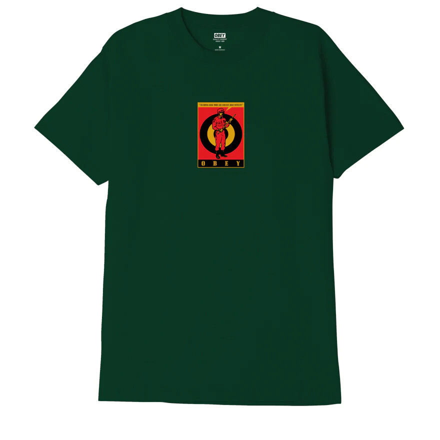 Obey Riot Cop Tee Forest Green 