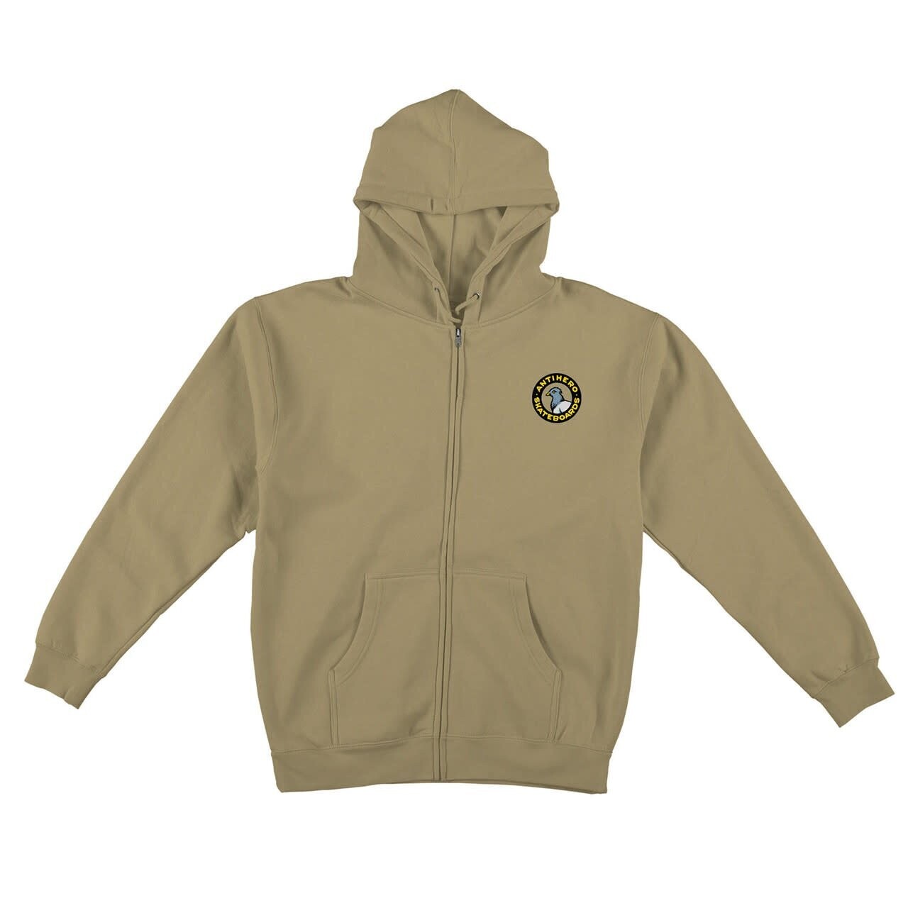ANTI HERO PIGEON ROUND ZIP UP SWEATSHIRT SANDSTONE