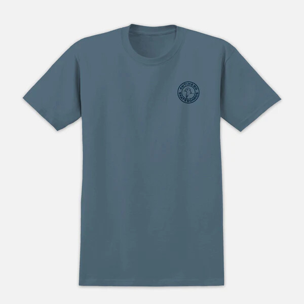 PIGEON ROUND DBL S/S T-SHIRT	INDIGO BLUE w NAVY Prints