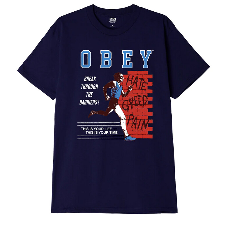 BREAK BARRIERS NAVY    OBEY