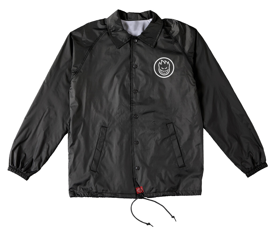 CLASSIC SWIRL WINDBREAKER/COACHES JACKET	BLACK W/ WHITE PRINTS
