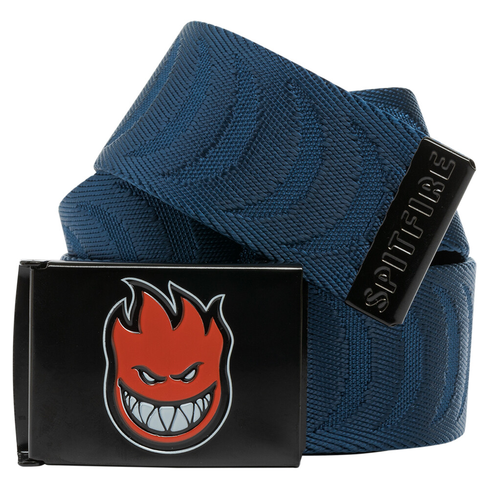 BIGHEAD CRESCENT JACQUARD WEB BELT	NAVY/BLACK/RED
