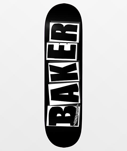 Baker Brand Logo Deck Black White 8.475 x  31.875 WC 14.25
