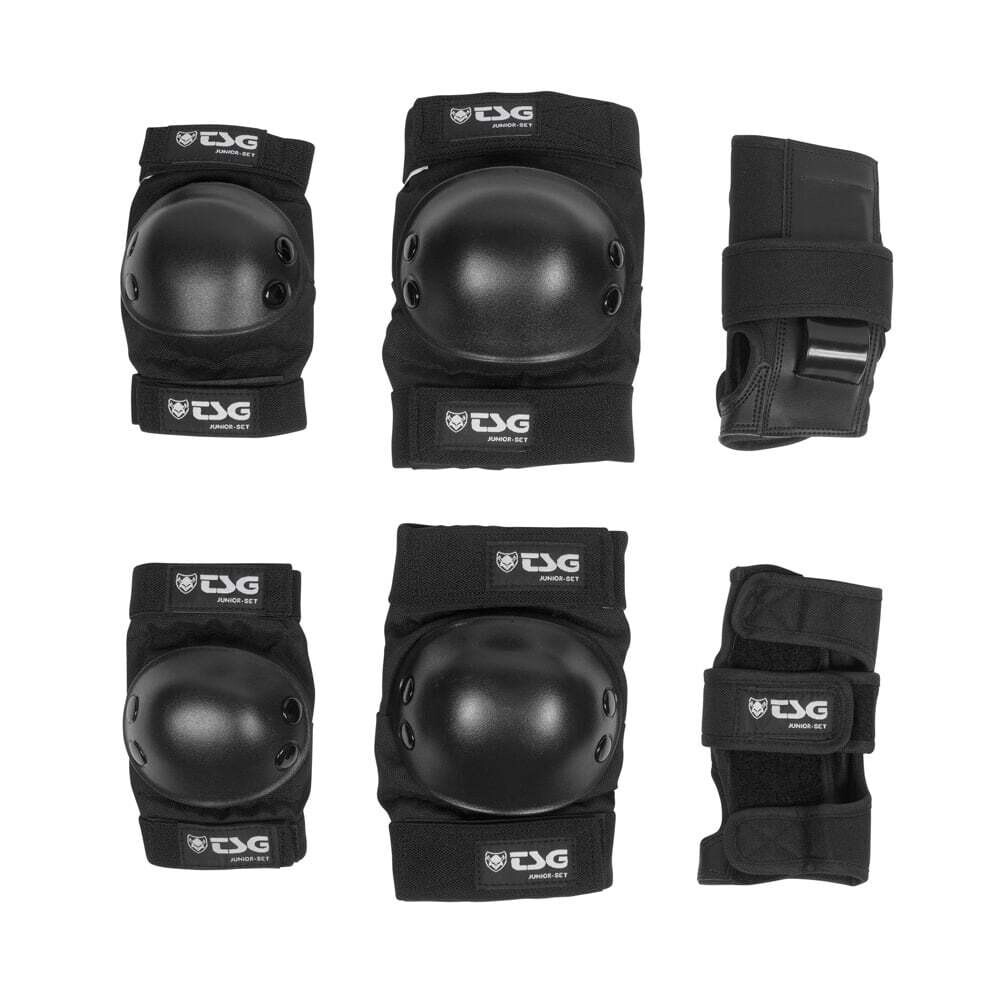 TSG Pad Set Adult - Knee, wrist, elbow. Black