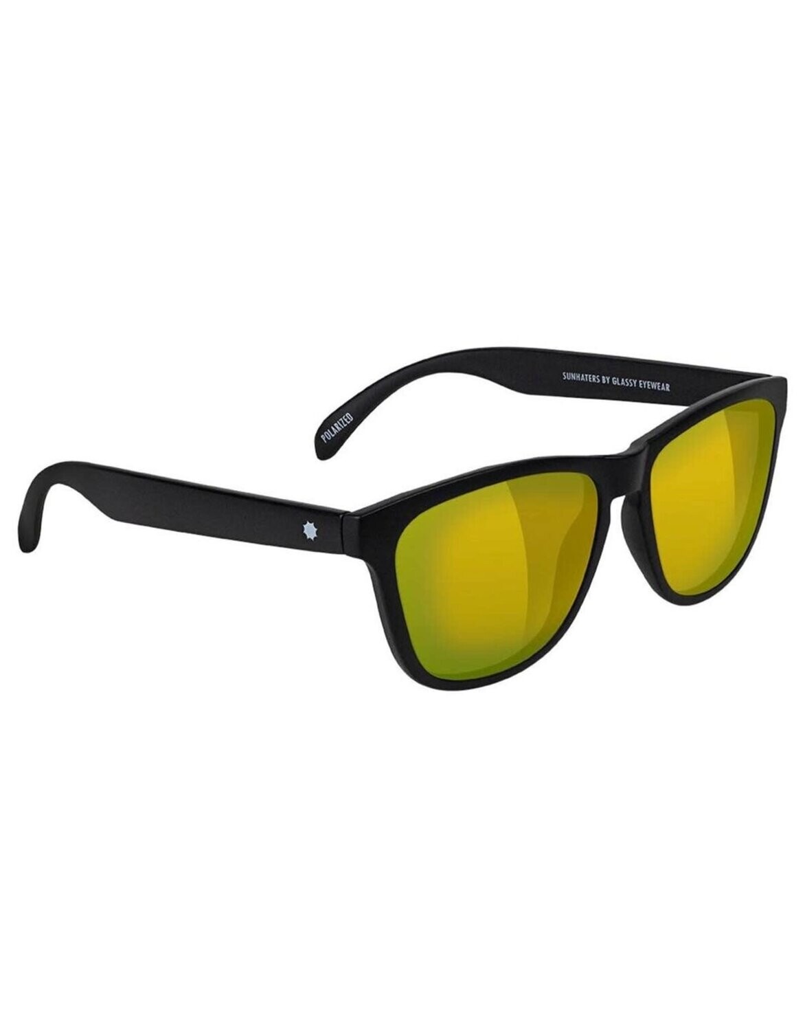 Glassy Deric Polarized Matte Black Gold Mirror