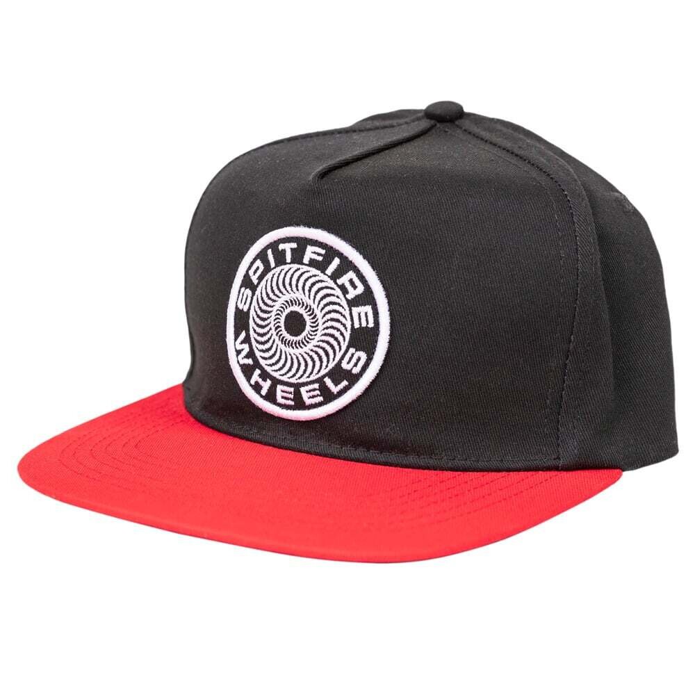 Spitfire CLASSIC 87&#39; SWIRL PATCH SNAPBACK Black Red