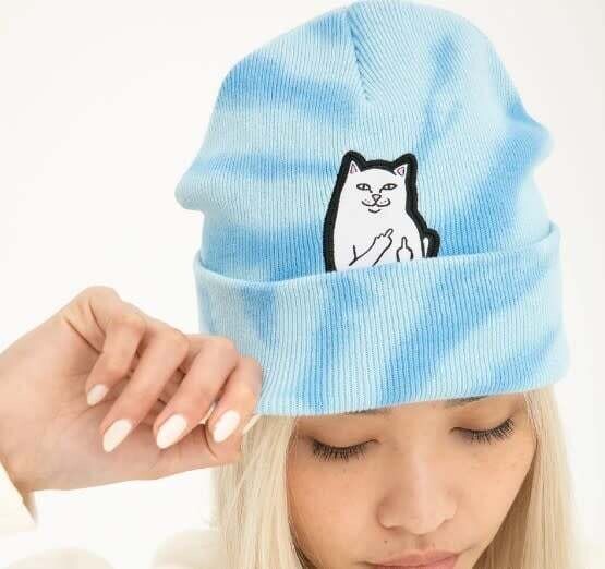 RIPNDIP BEANIE LORD NERMAL  Navy Lightning Wash