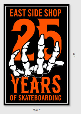 25 Years of Skateboarding Sticker