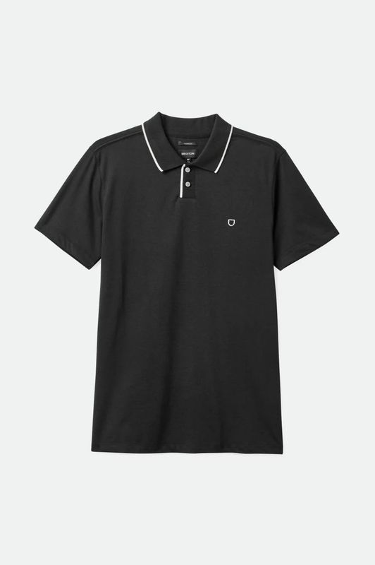 brixton mod flex ss polo knit black