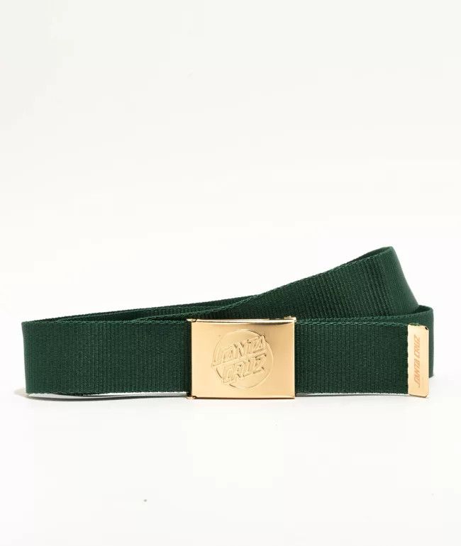Santa Cruz Web Belt Opus Dot Matte Gold Green