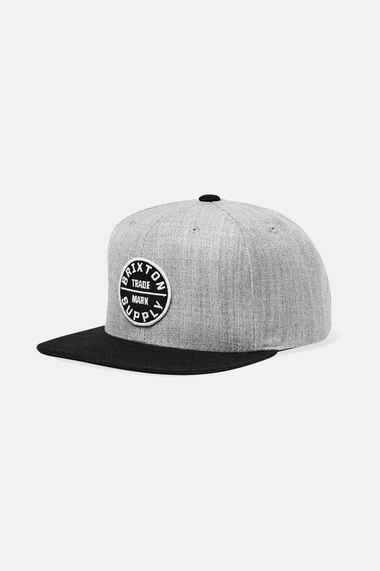 Brixton Oath III Snapback Light Heather Grey Black