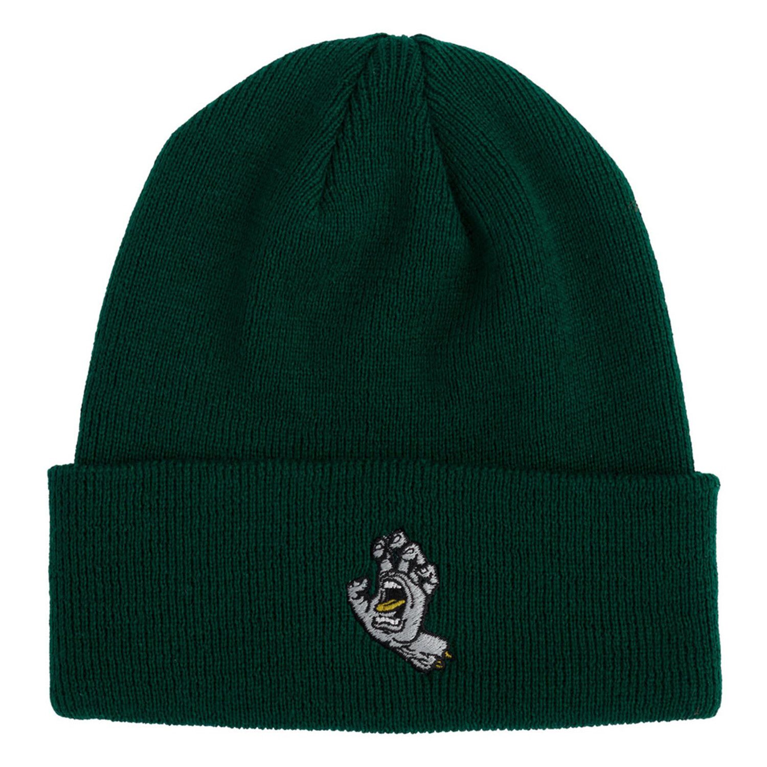 Santa Cruz Screaming Hand Beanie Forest Grey Gold