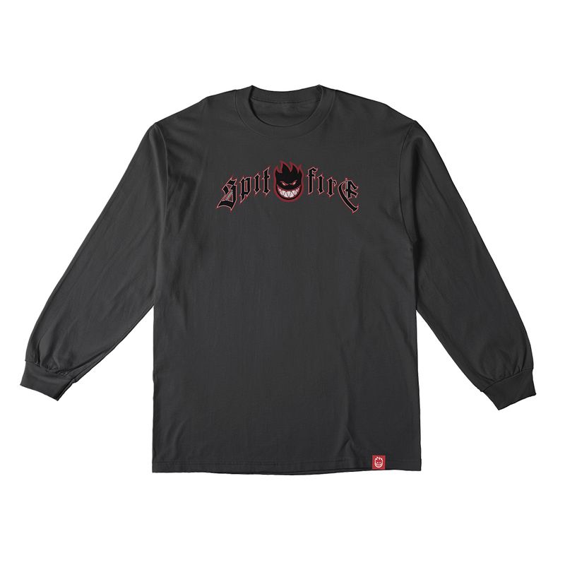 Spitfire Immortal Fire LS Black w Red Black White Print