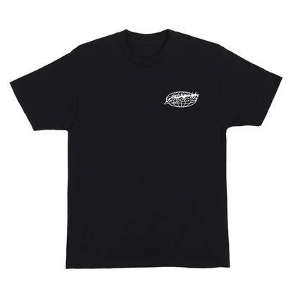 Santa Cruz Global Flame Dot Mono Tee Black