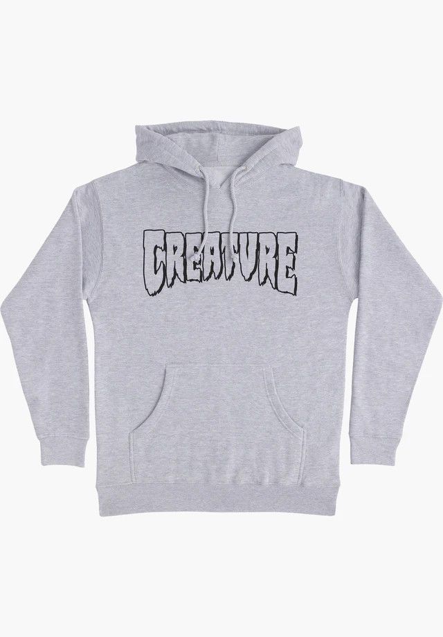Creature Logo Outline Hood Grey Heather 
