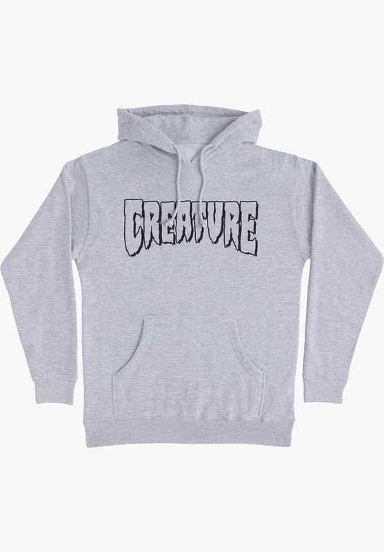 Creature Logo Outline Hood Grey Heather 