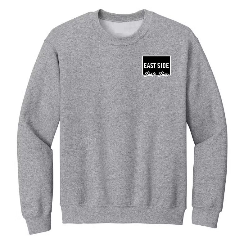 Never Stop Box Script Crew Fleece Grey