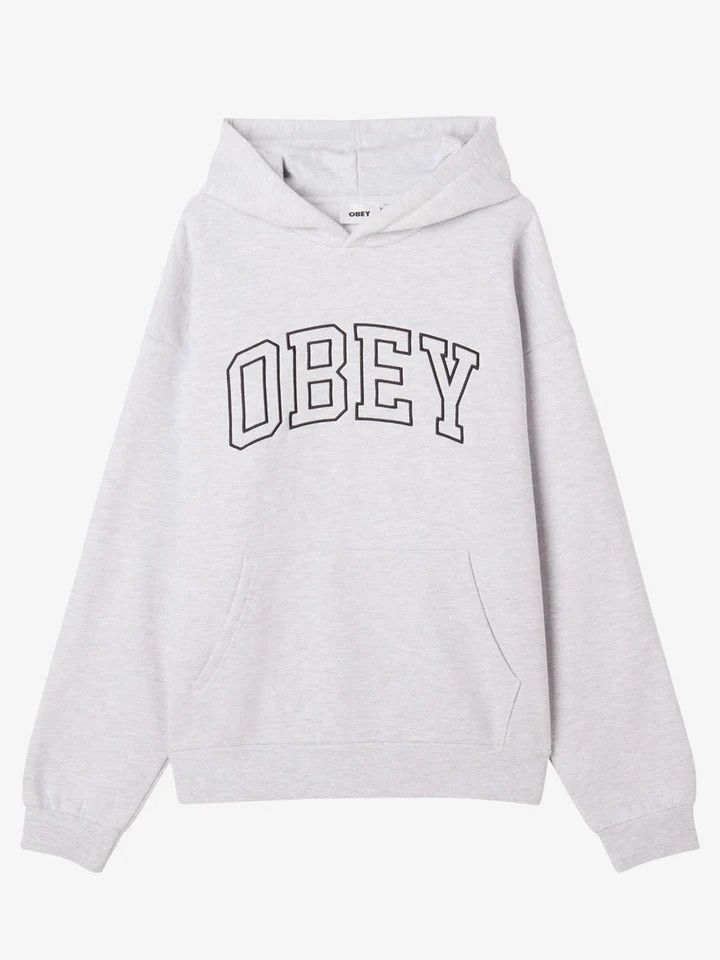 Obey Collegiate Extra Heavy Hood II Ash Grey 