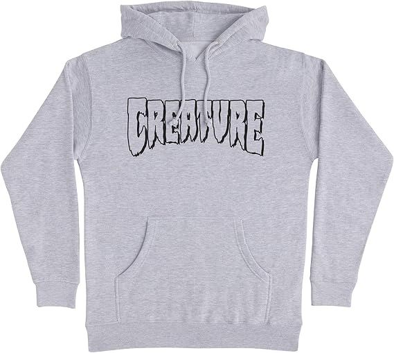 CREATURE HOOD Logo Outline Heather Grey Black