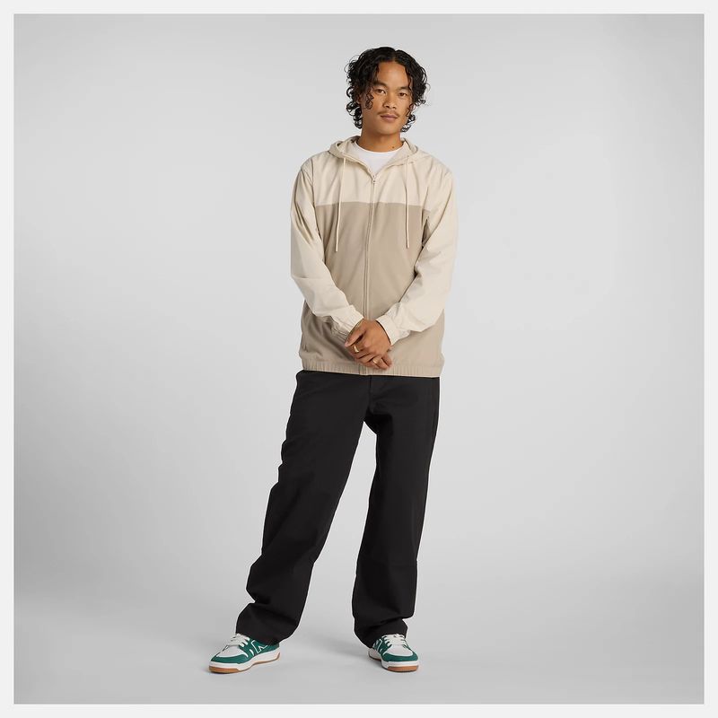 NB# Woven Full Zip Jacket Stone MJ51955 ADS