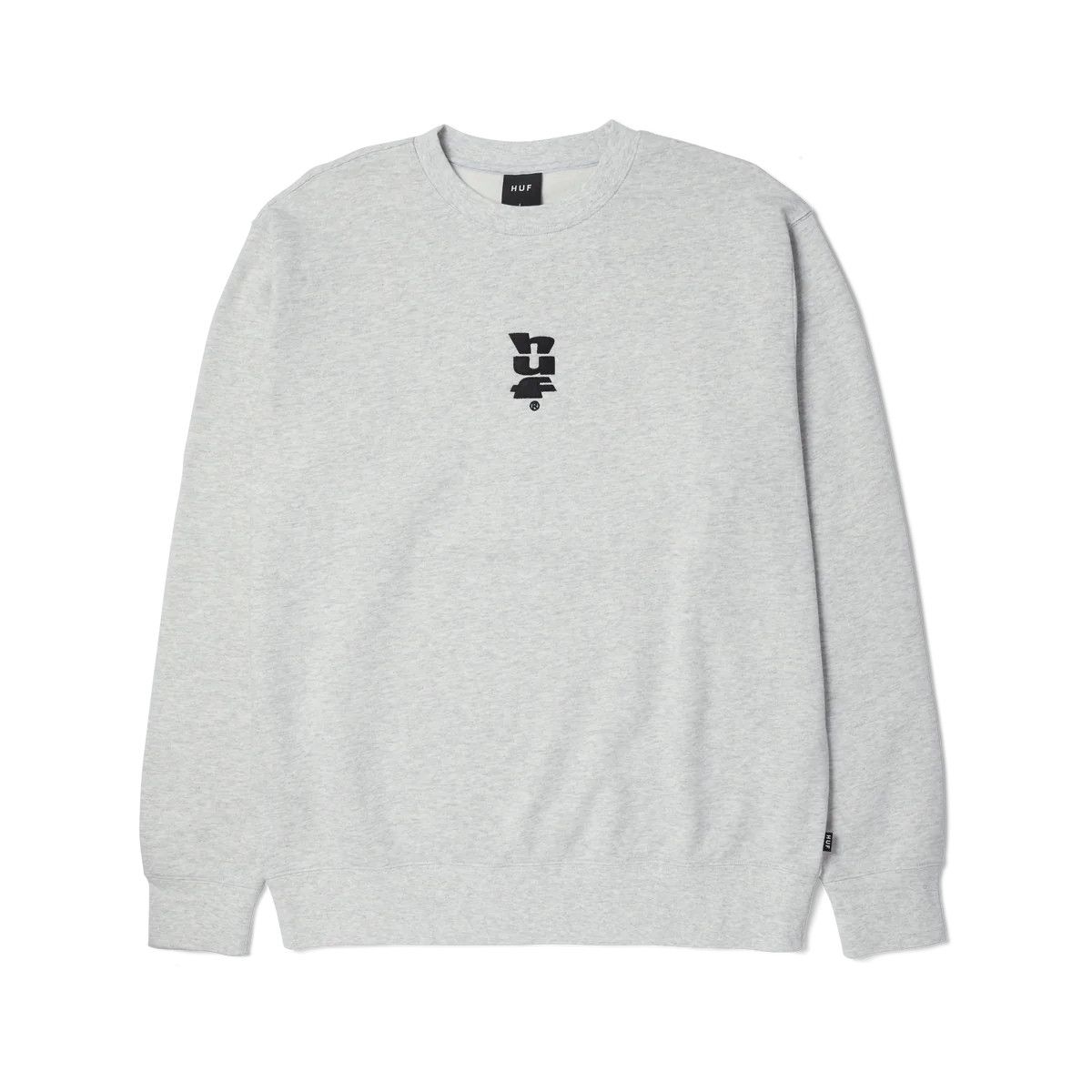 HUF SET MEGABLAST CREWNECK	ASH