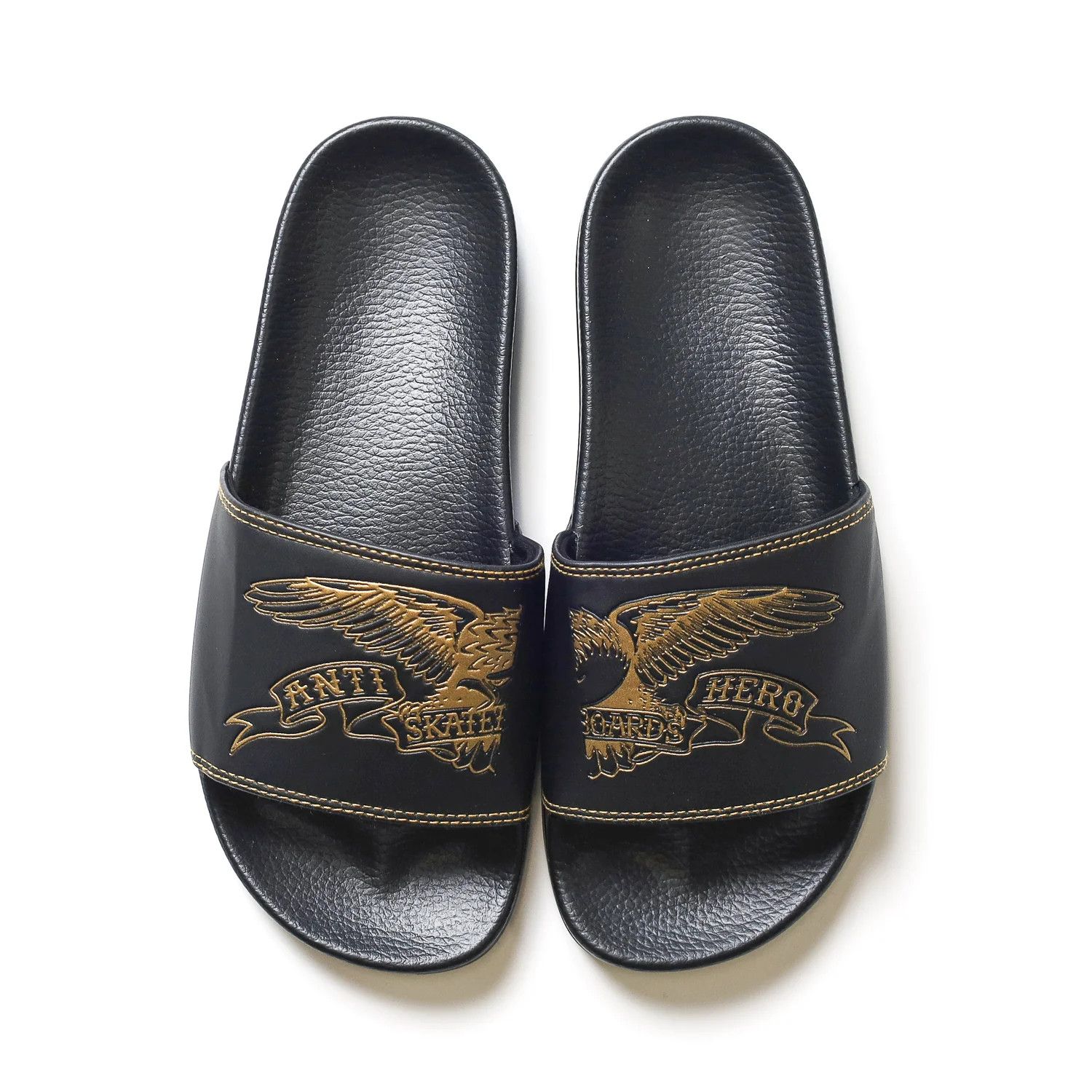 Anti Hero Basic Eagle Slide Sandal Black Gold 