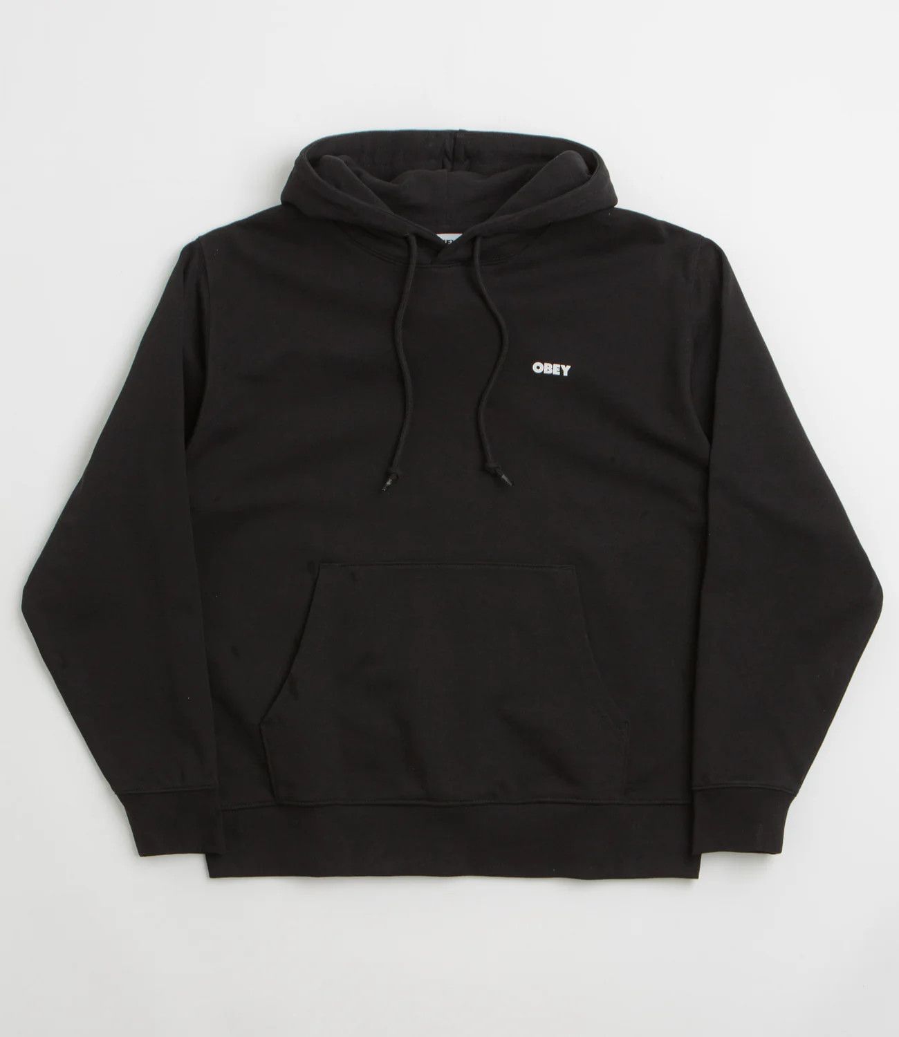 Obey Icon Stencil Flame Hood Fleece Black