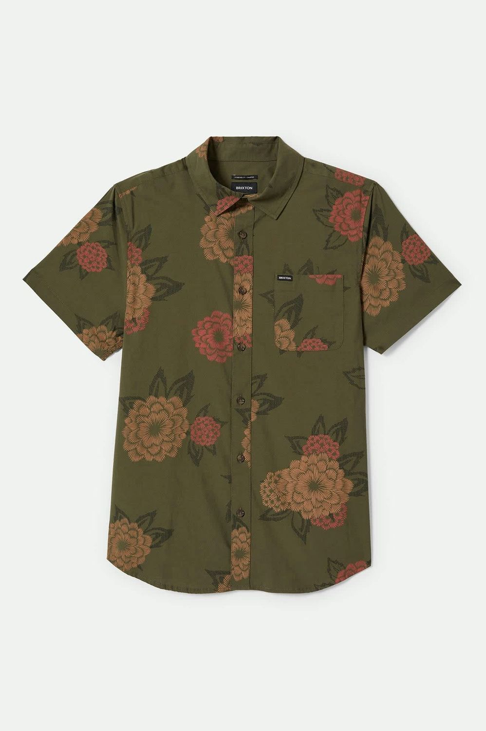 CHARTER PRINT S/S WVN - IVY GREEN/PAINTERLY FLORAL