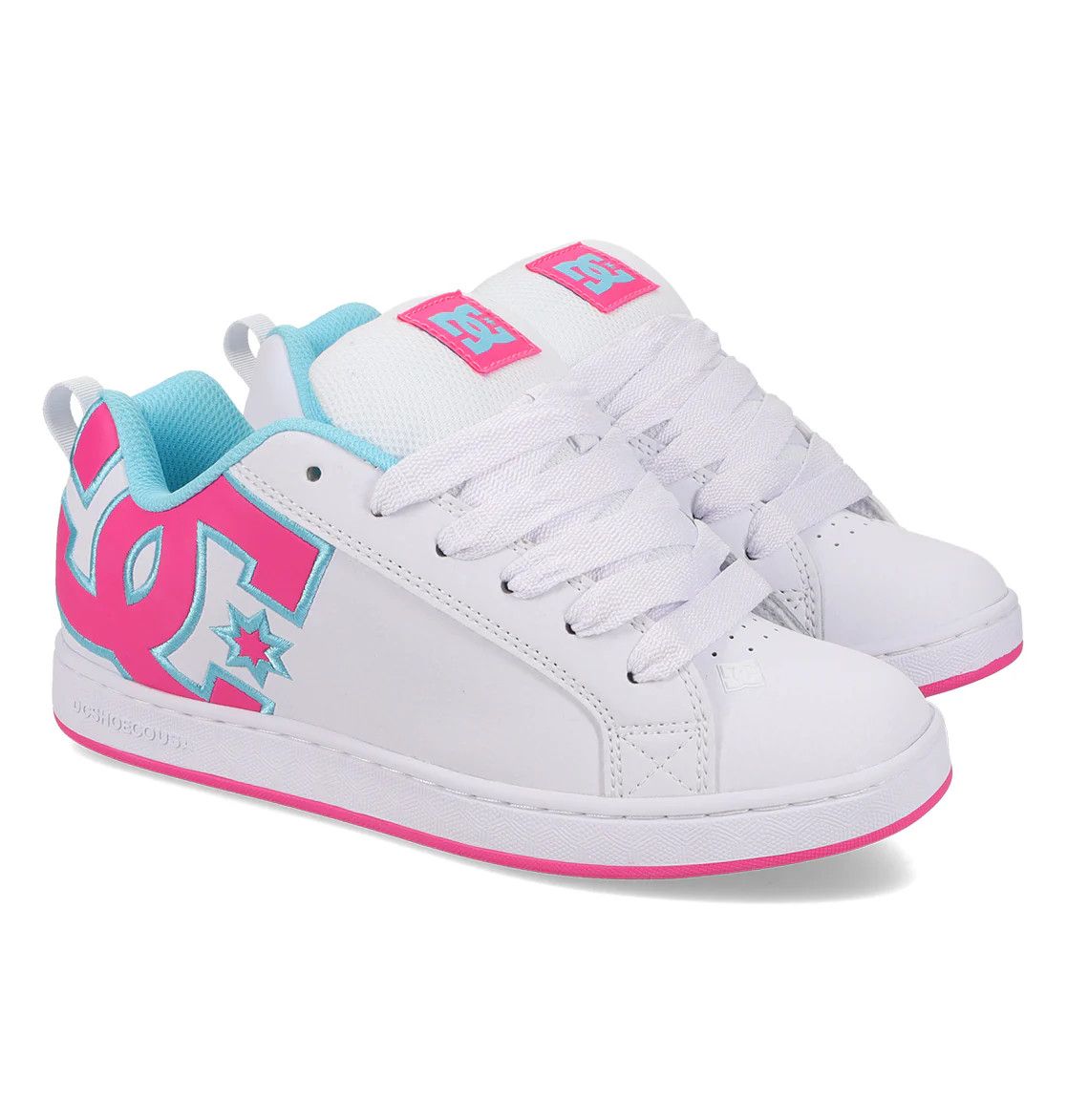 COURT GRAFFIK (WOMENS) WHITE/HOTPK/TURQUOISE WHHPTQ