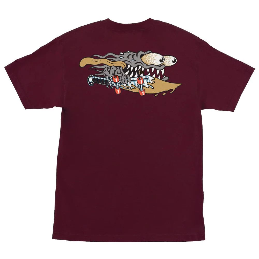 SANTA CRUZ T-SHIRT MEEK SLASHER MAROON/ GREY