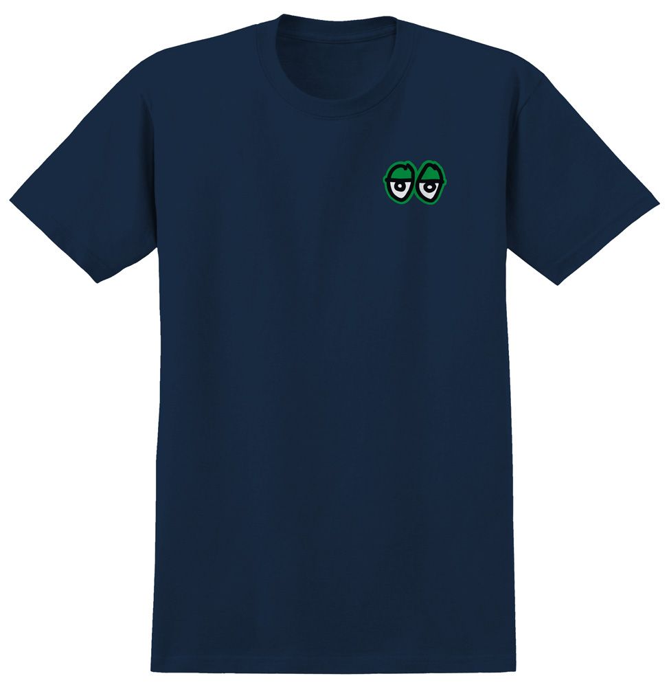 Krooked Strait Eyes Tee True Navy W/ Green Black Print