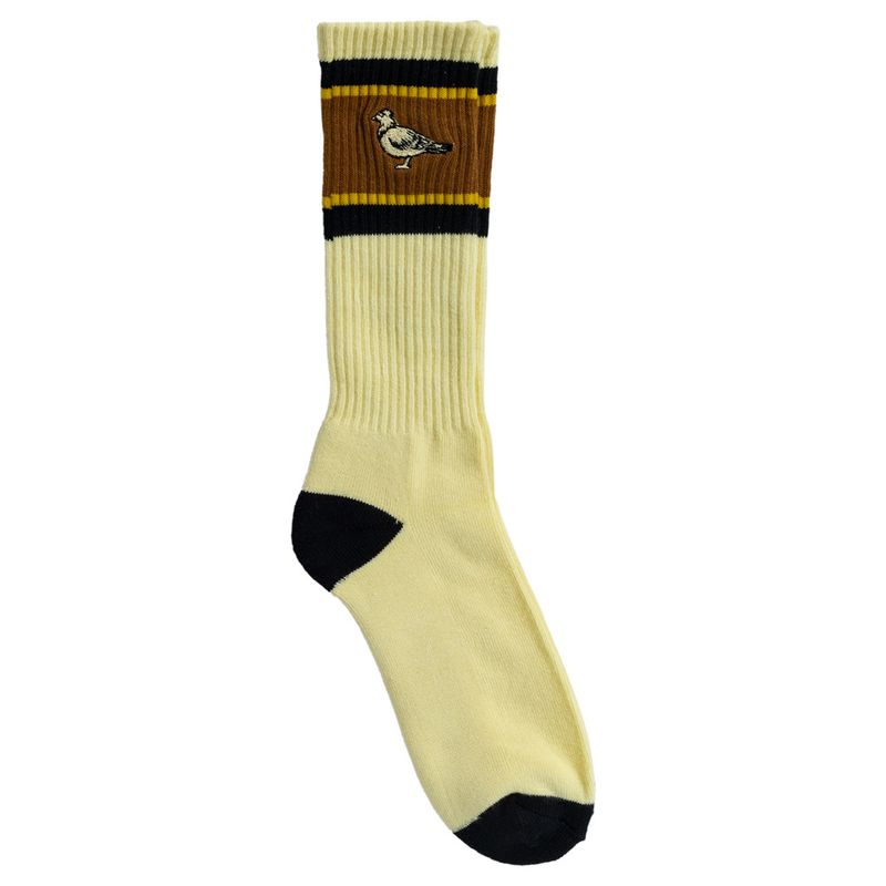 Anti Hero Lil Pigeon Emb Sock Cream Black Yellow