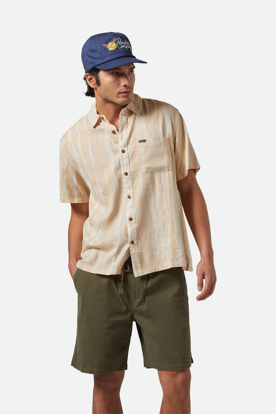 CRU SLUB S/S WVN - HAZELNUT/PAINTERLY STRIPE