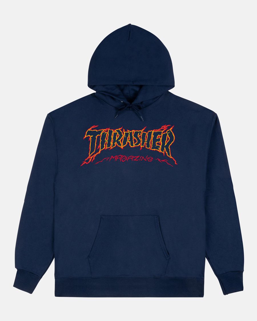 CRACKED BY EXTEENAGER HOODIE	NAVY