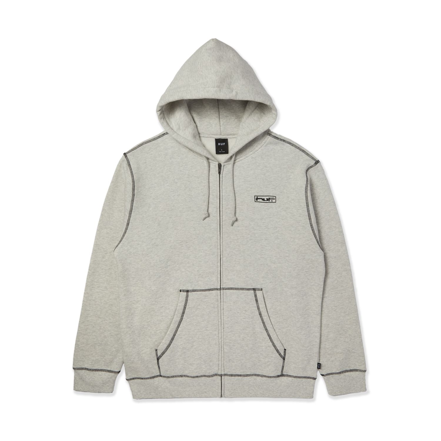 STRETCH F/Z HOODIE	ASH